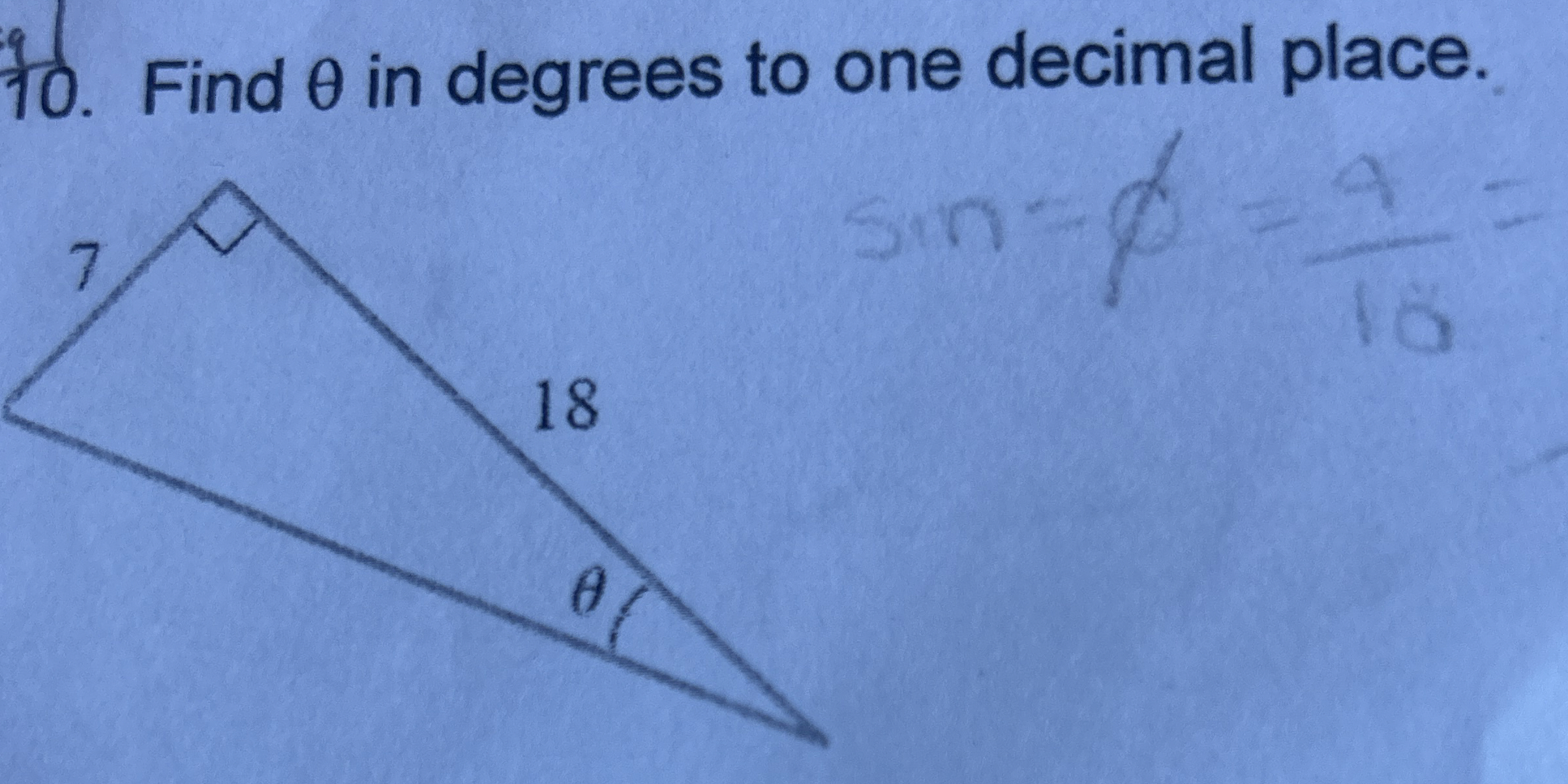 [Solved] Find theta in degrees to one decimal place.