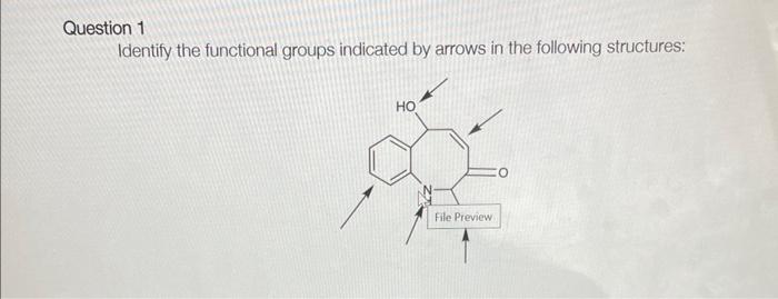 Question 1 Identify the functional groups indicated | Chegg.com