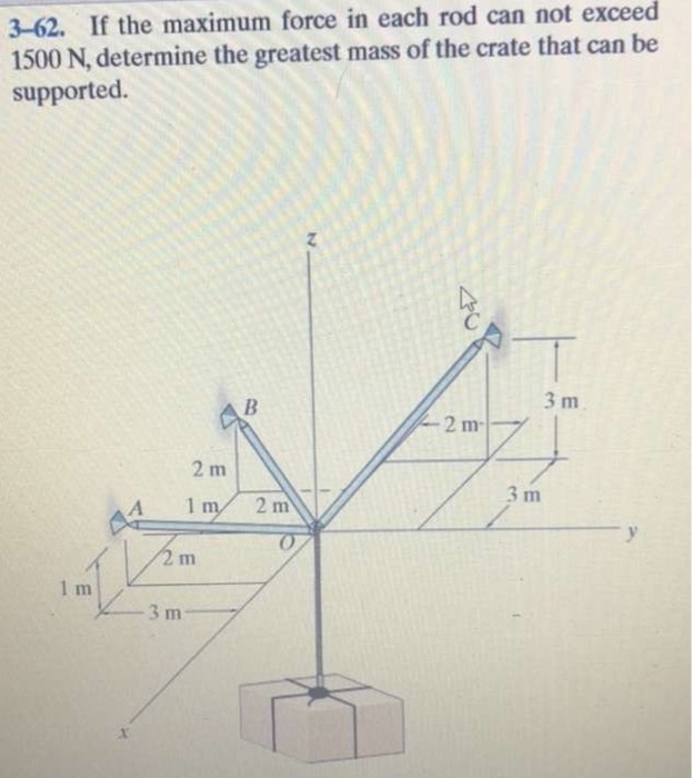 Solved 3–27. Each Cord Can Sustain A Maximum Tension Of 500 | Chegg.com