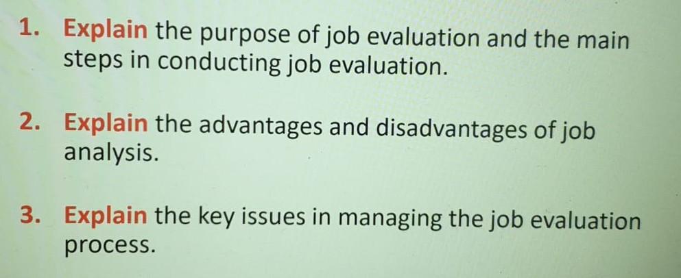 solved-1-explain-the-purpose-of-job-evaluation-and-the-main-chegg