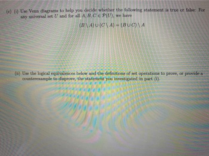 Solved Problem 2 (5 marks) (a) Give an example of a set A | Chegg.com