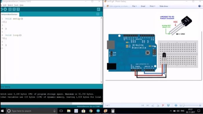 Solved I want a code to convert the voltage to temperature | Chegg.com