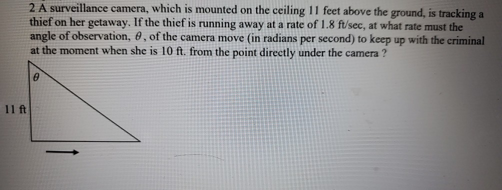 Solved 2 A surveillance camera, which is mounted on the | Chegg.com