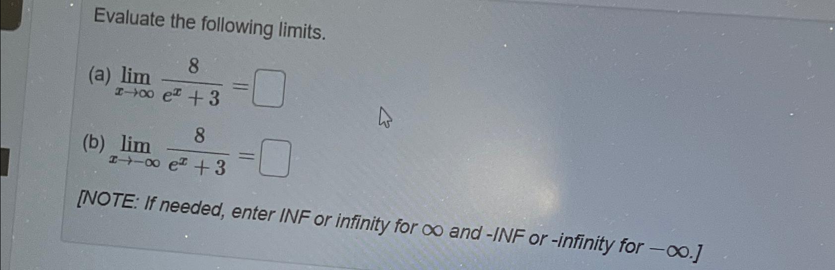 Solved Evaluate the following | Chegg.com