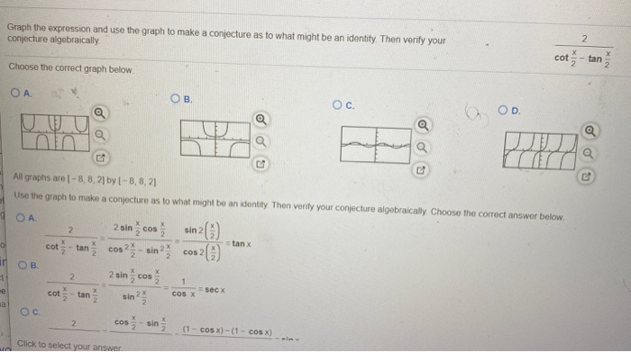 Solved Graph the expression and use the graph to make a | Chegg.com