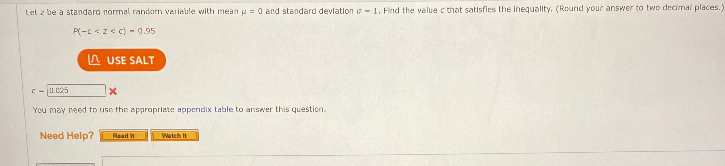 Solved Let z ﻿be a standard normal random variable with mean | Chegg.com