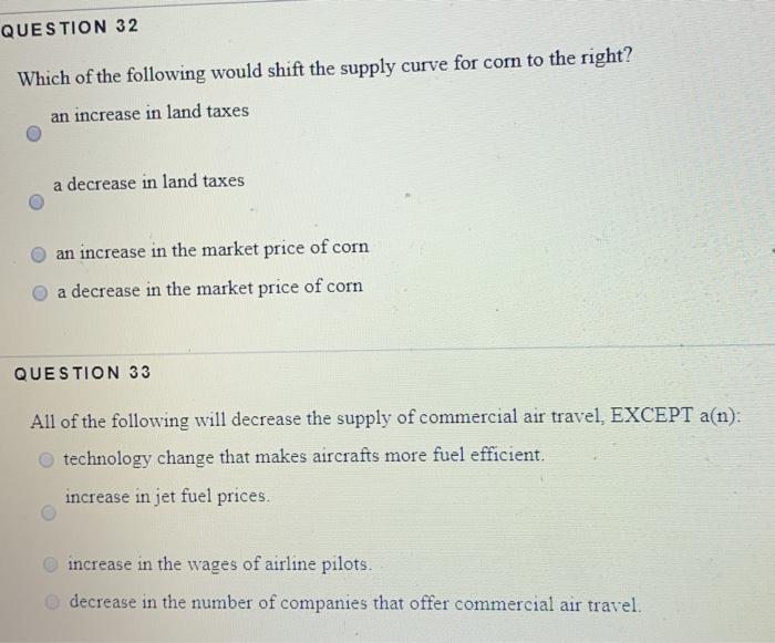 Question 30 As The Price Of Orange Juice Rises The Chegg 