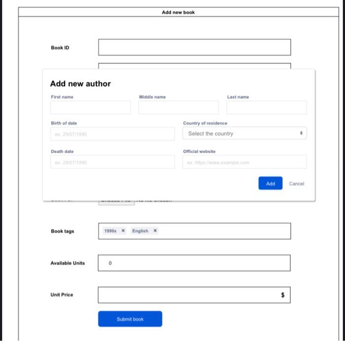 Solved I have a page to add a Book write a full code html | Chegg.com