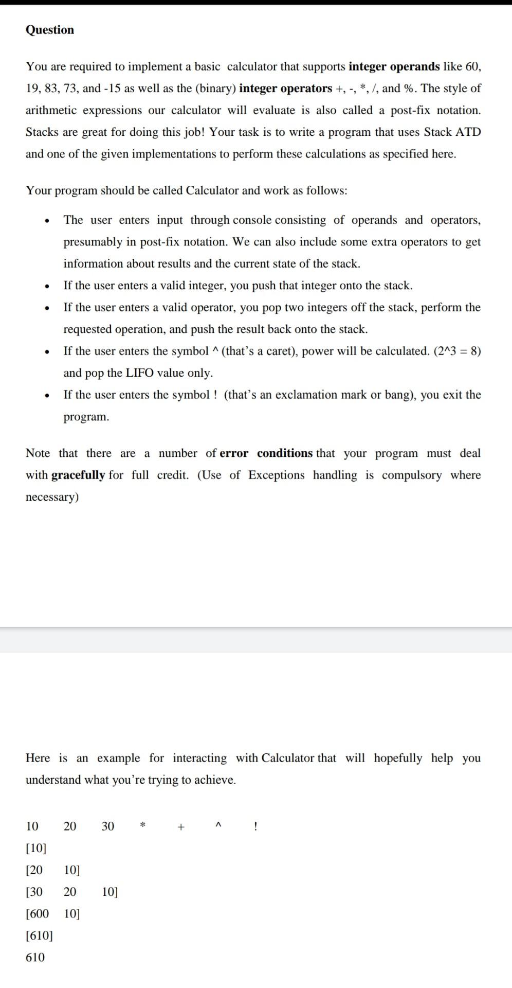 Question: You are required to implement a basic | Chegg.com