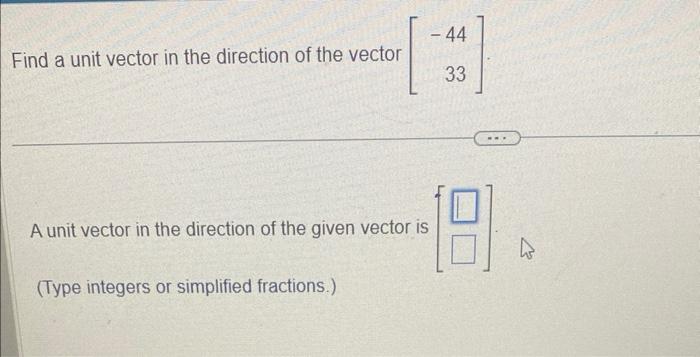 Solved Find a unit vector in the direction of the vector | Chegg.com
