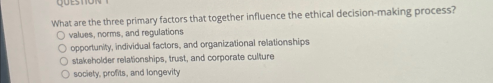 Solved What are the three primary factors that together | Chegg.com