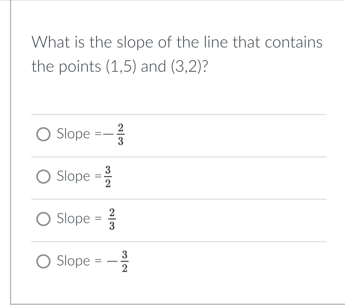 slope of line 2 3