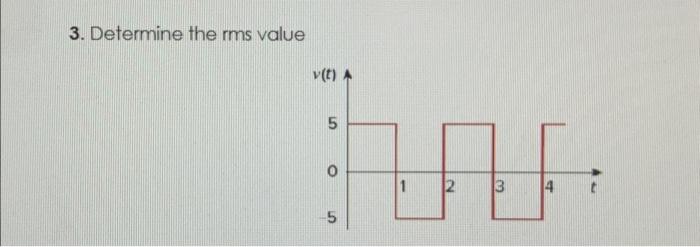 Solved Determine the rms value v(t) A HAR 1 2 3 4 5 0 5 | Chegg.com