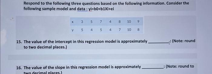 Solved Respond to the following three questions based on the | Chegg.com