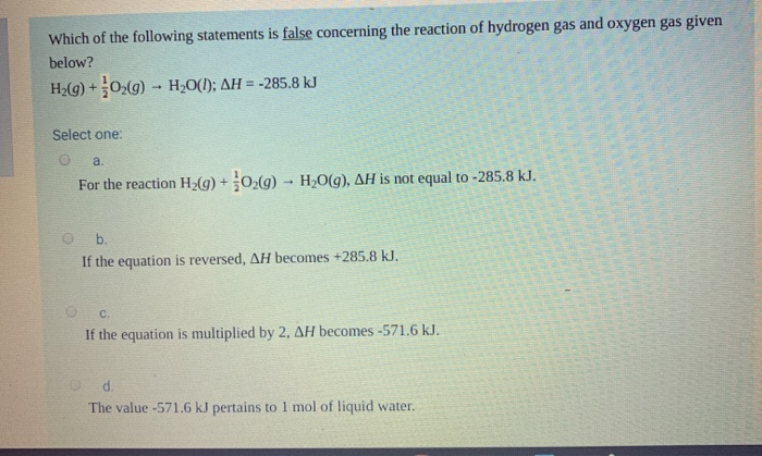 Solved Which Of The Following Statements Is False Concerning | Chegg.com