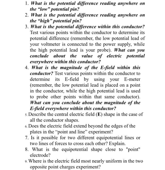Solved 1. What is the potential difference reading anywhere | Chegg.com