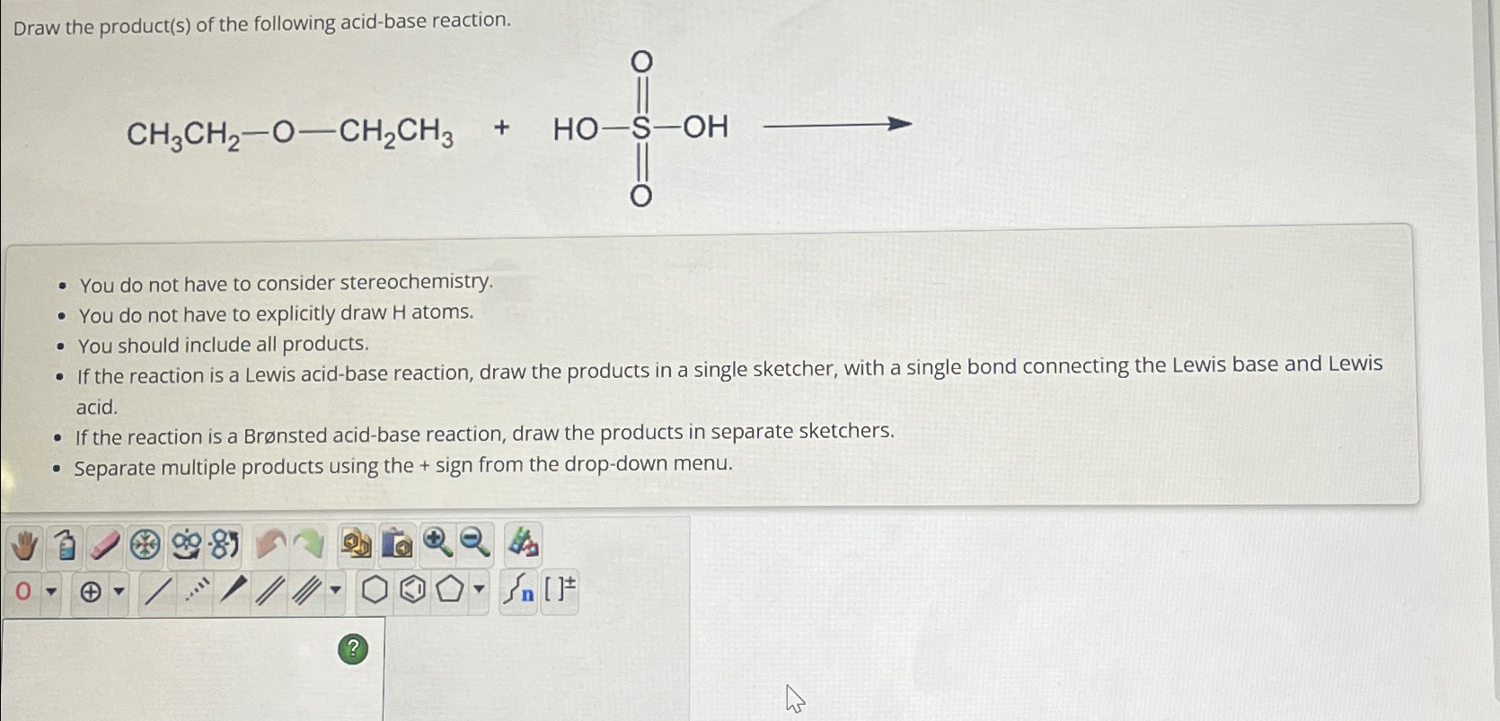 Solved Draw the nroduct(s) ﻿of the following acid-base | Chegg.com