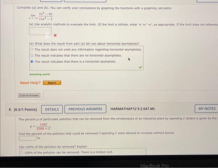 Solved Complete (a) and (b). You can verify your conclusions | Chegg.com