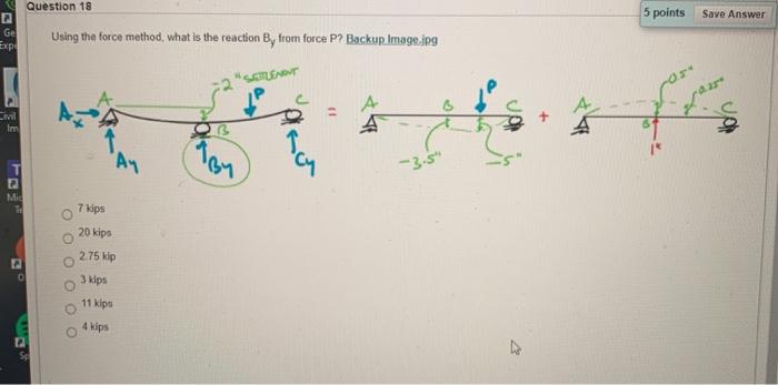 Solved Question 18 5 points Save Answer Ge Expl Using the | Chegg.com