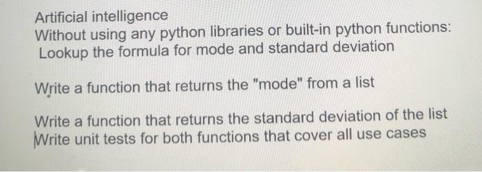 Solved Artificial Intelligence Without Using Any Python | Chegg.com