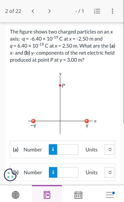 [Solved]: The Figure Shows Two Charged Particles On An X Ax