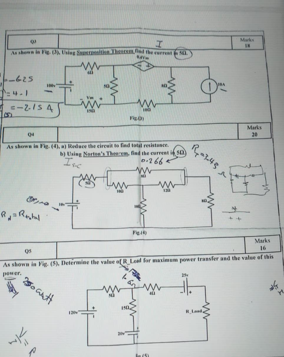 Solved As shown in Fig. (4), a) Reduce the circuit to find | Chegg.com