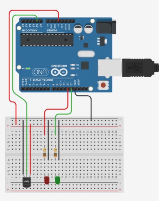 Solved TMP 012 >D OND DIGITAL (PWM) O UNO ARDUINO ON POWER | Chegg.com