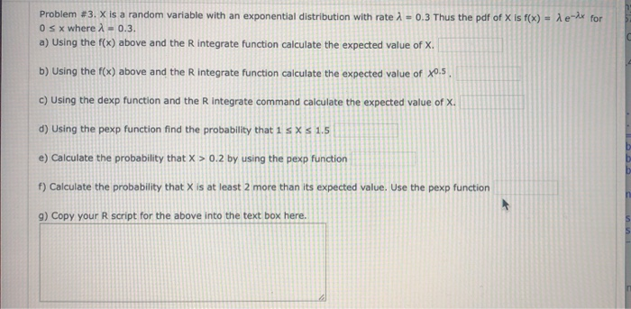 Solved Problem #3. X is a random variable with an | Chegg.com