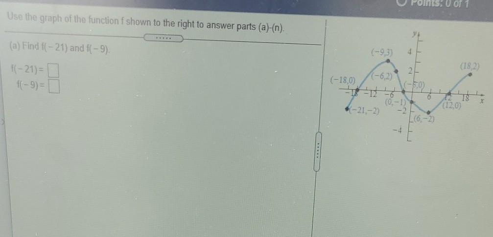 Solved Use the graph of the function f shown to the right to | Chegg.com