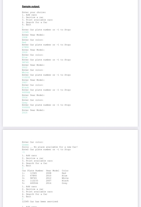 Solved Q2 [40 pts] Write a class named Car that contains the | Chegg.com