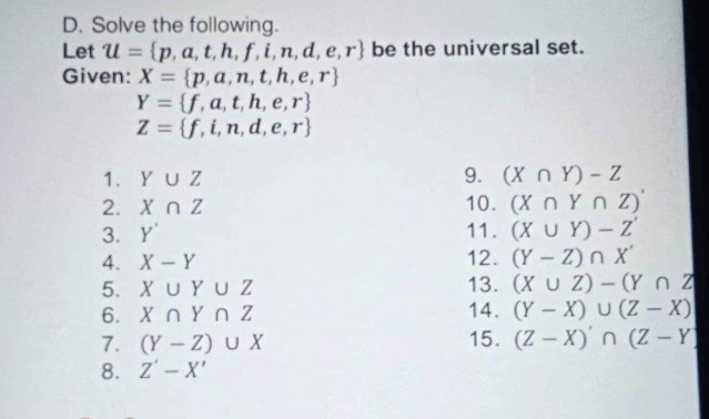 Solved D Solve The Following Let U P A T H F In Chegg Com
