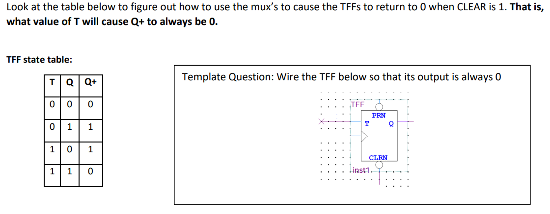Tff Using Nor Solved Look at the table below to figure out how to use the | Chegg.com