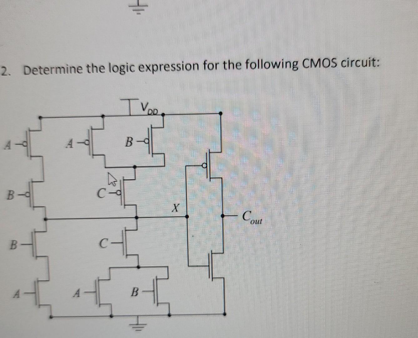 Solved 2. Determine the logic expression for the following | Chegg.com