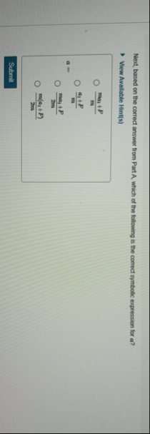 Solved Next, based on the correct answer from Part A, ﻿which | Chegg.com