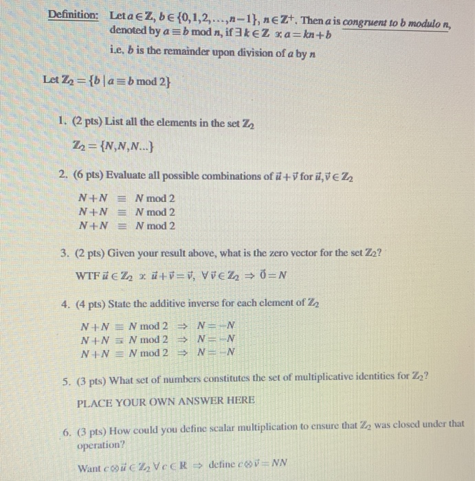 Solved Definition Leta Ezbe 0 1 2 1 1 Nez Then A Chegg Com