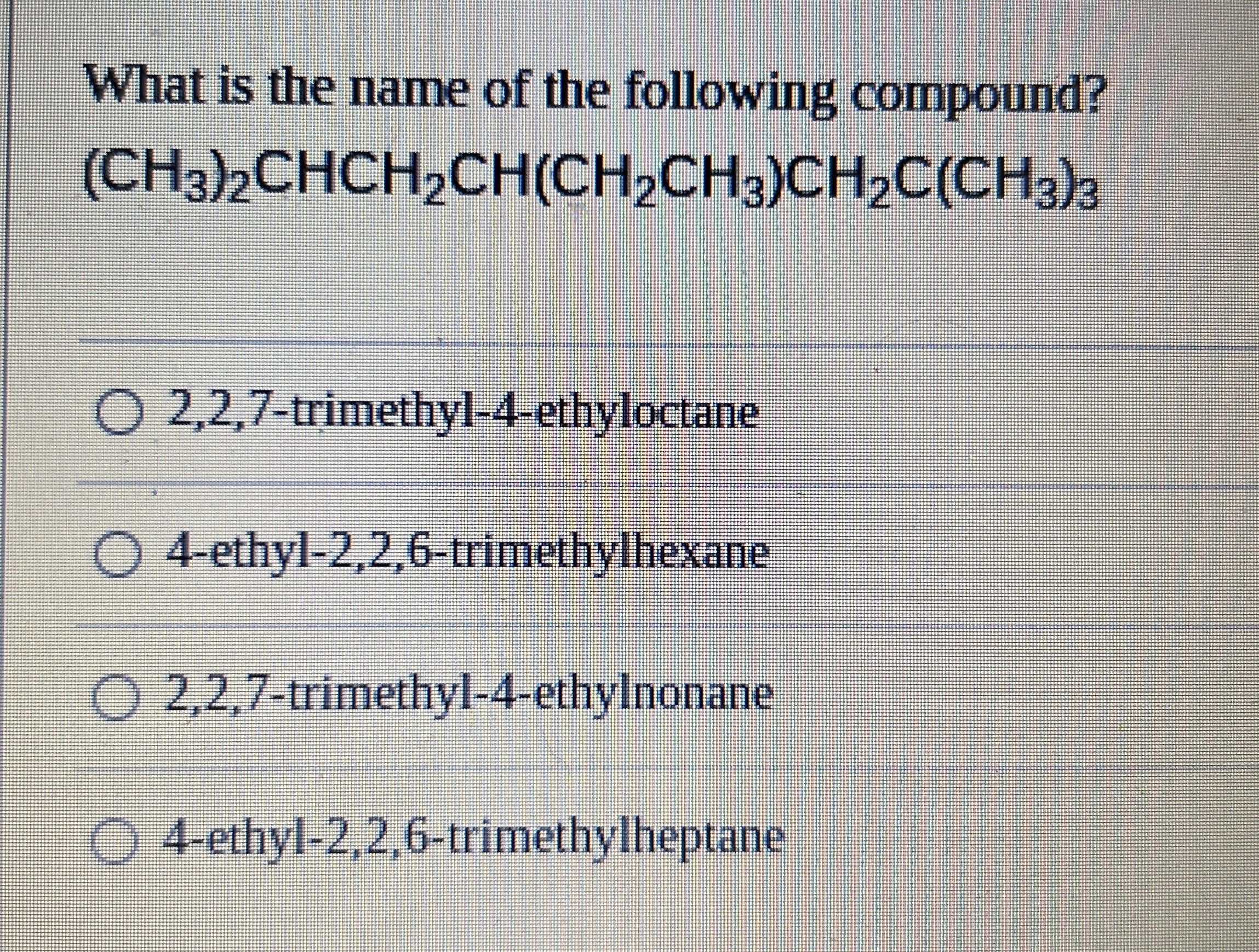 What is the name of the following | Chegg.com