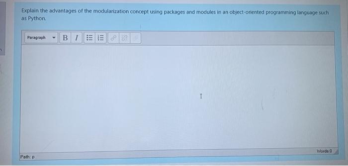 Solved Explain the advantages of the modularization concept | Chegg.com