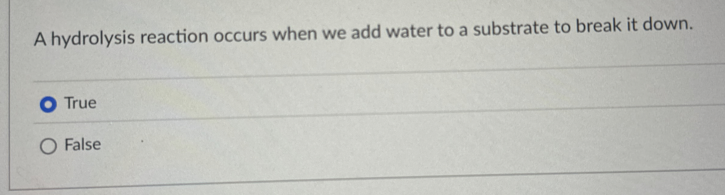 Solved A hydrolysis reaction occurs when we add water to a | Chegg.com