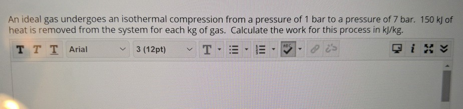 Solved An Ideal Gas Undergoes An Isothermal Compression From | Chegg.com