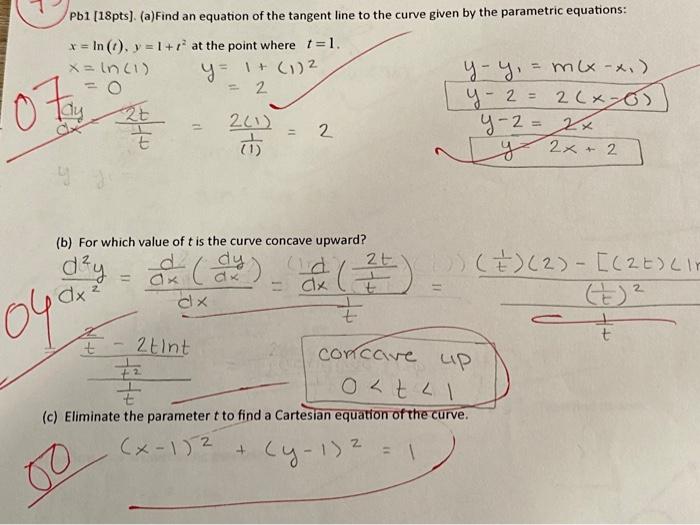 Pb1 [18pts]. (a) Find an equation of the tangent line | Chegg.com