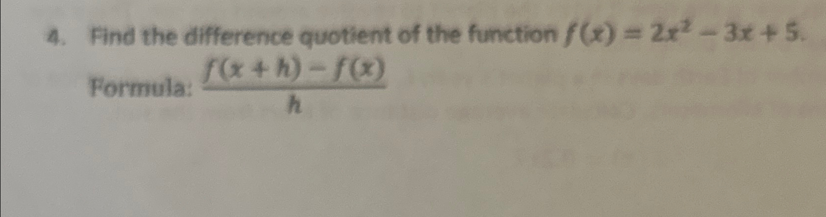 Solved Find the difference quotient of the function | Chegg.com