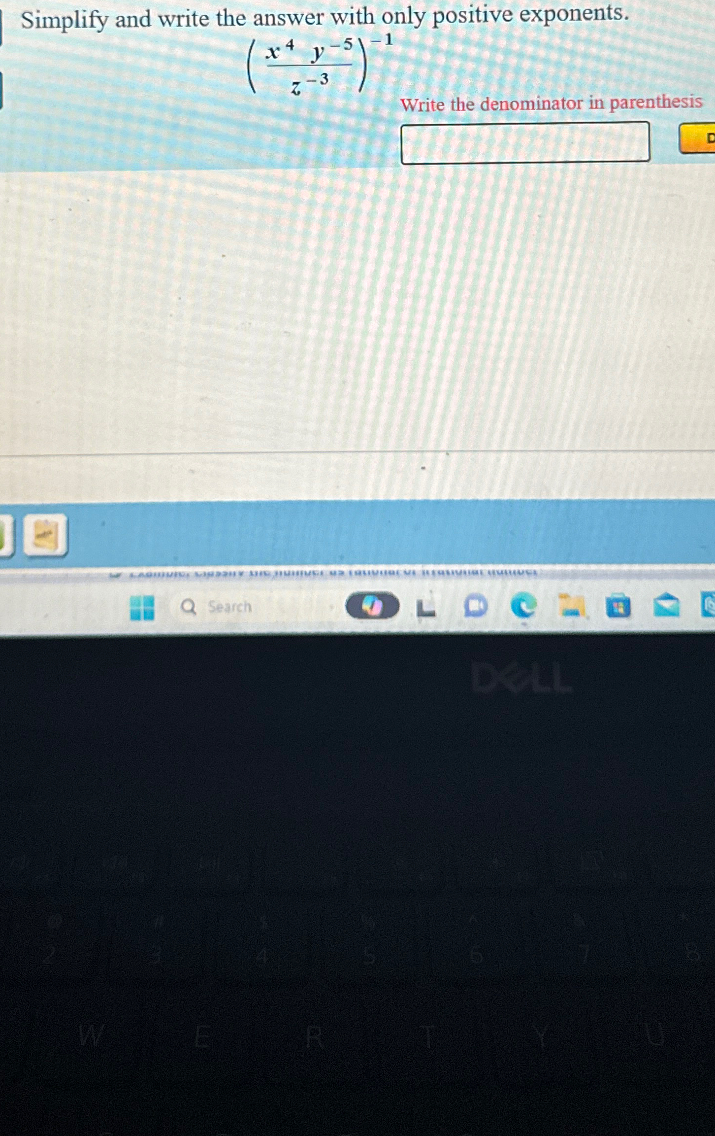 Solved Simplify and write the answer with only positive | Chegg.com