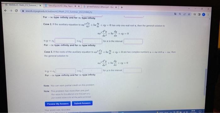 Solved This problem has multiple parts After you submit your | Chegg.com
