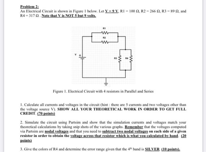 Solved Problem 2: An Electrical Circuit is shown in Figure I | Chegg.com
