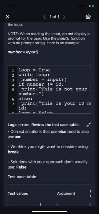 the loop. NOTE: When reading the input, do not | Chegg.com