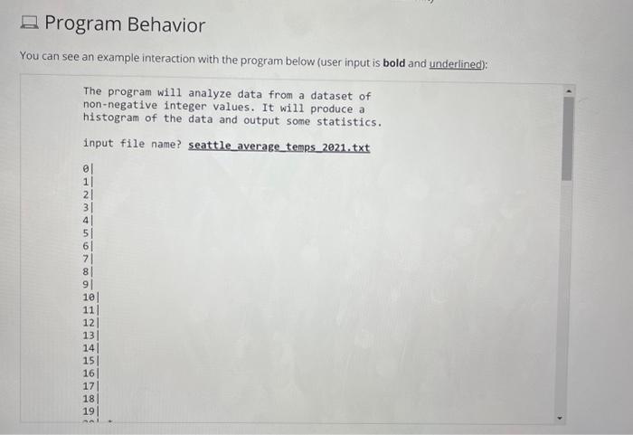 Solved can see an example interaction with the program below | Chegg.com