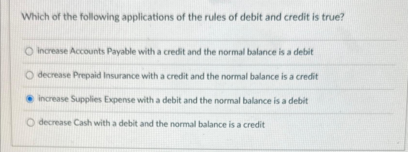 Solved Which of the following applications of the rules of | Chegg.com