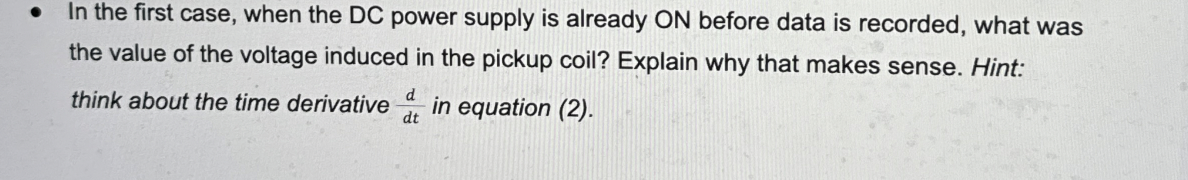Solved In the first case, when the DC power supply is | Chegg.com