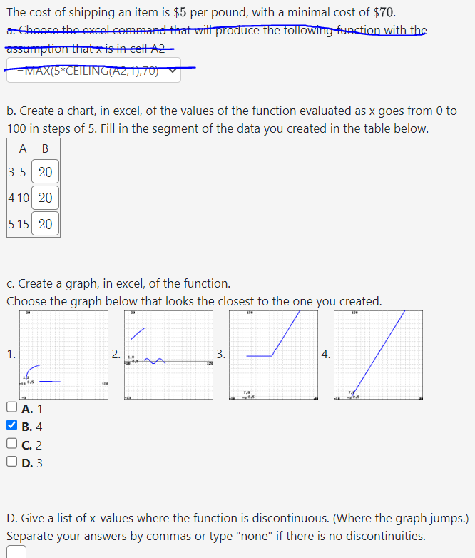 Solved please help with parts B, ﻿C and D. ﻿thank you! | Chegg.com