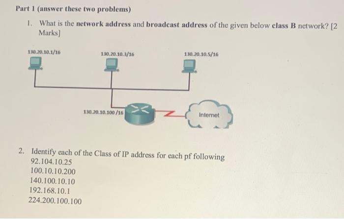 Solved Part 1 (answer These Two Problems) 1. What Is The | Chegg.com